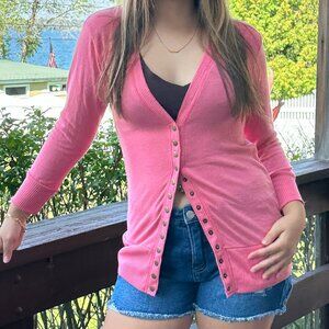 So Pearla Snap Front Sweater Cardigan